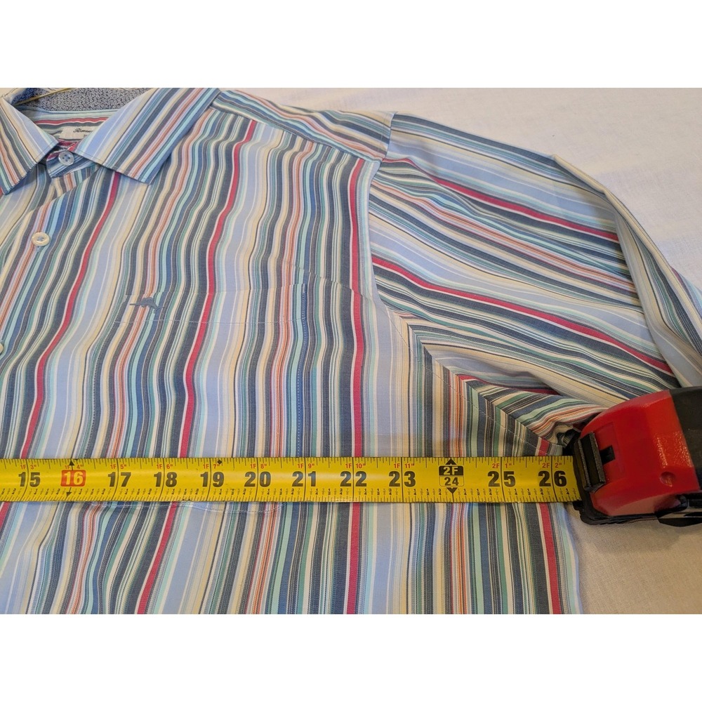 Tommy Bahama Shirt Mens 2XL Multicolor Striped IslandZone Long Sleeve Button Up‎ - Picture 14 of 16